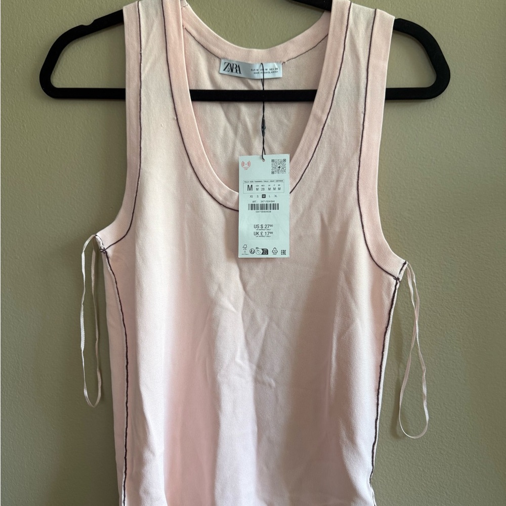 Zara Pink Sleeveless Women's Top